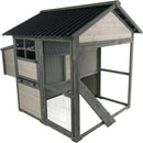 Flamingo Zivo Cottage Kippenhok met Ren – Grijs – 328 cm