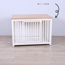 Hondenbench Staal & Massief Eiken – (Demo)