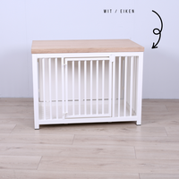 Hondenbench Staal & Massief Eiken – (Demo)