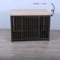 Hondenbench Staal & Massief Eiken – (Demo)