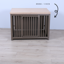 Hondenbench Staal & Massief Eiken – (Demo)