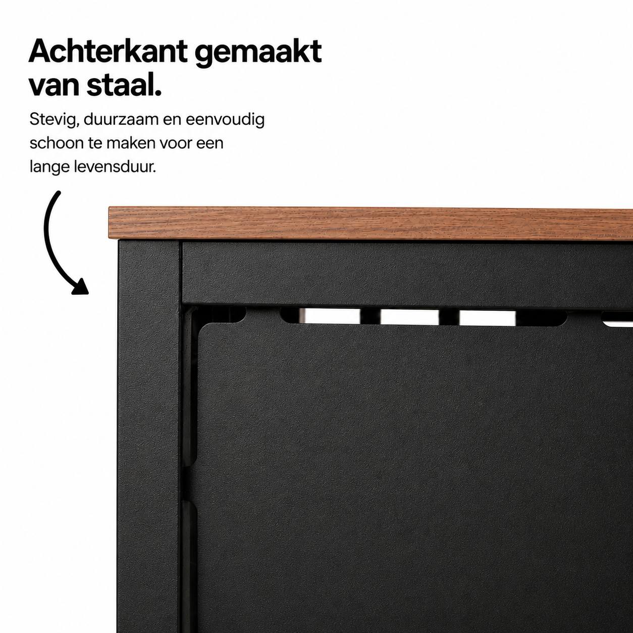 Hondenbench Staal & Massief Eiken – (Demo)