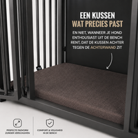 Hondenbench Staal & Massief Eiken – (Demo)