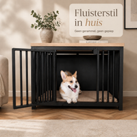 Hondenbench Staal & Massief Eiken – (Demo)