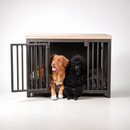 Hondenbench Staal & Massief Eiken – (Demo)
