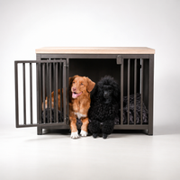 Hondenbench Staal & Massief Eiken – (Demo)