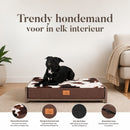 Stalen Hondenmand koffie gepoedercoat met Koeienprint Kussen (Demo)