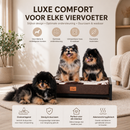 Stalen Hondenmand zwart gepoedercoat met Koeienprint Kussen (Demo)