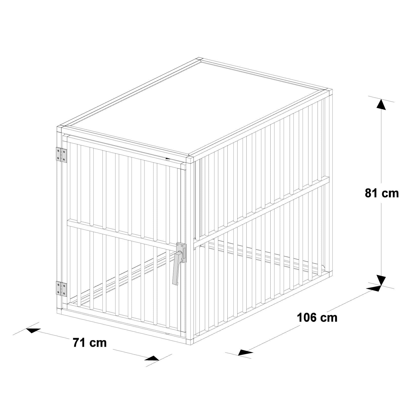 Hondenbench model DK maat L