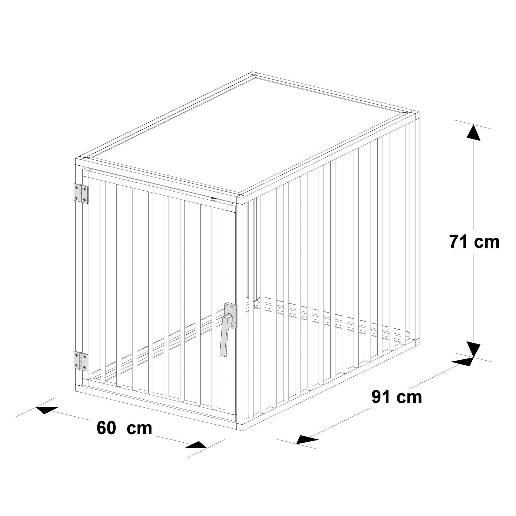 Hondenbench model DK maat M