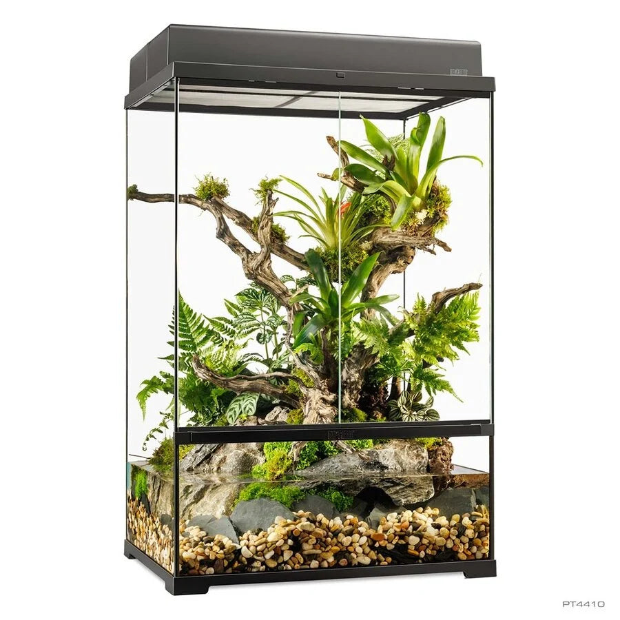 Exo Terra Paludarium terrarium glas 60x45x90cm met diepe bodem, drainage en 3 traps ventilatie (Demo)