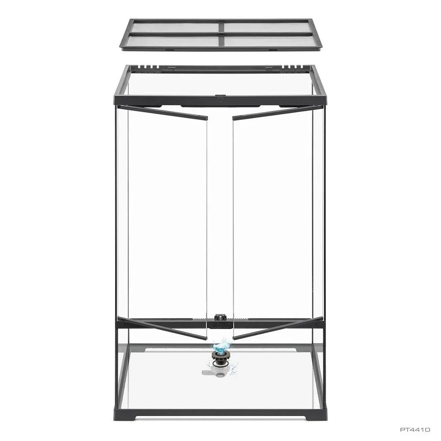 Exo Terra Paludarium terrarium glas 60x45x90cm met diepe bodem, drainage en 3 traps ventilatie (Demo)