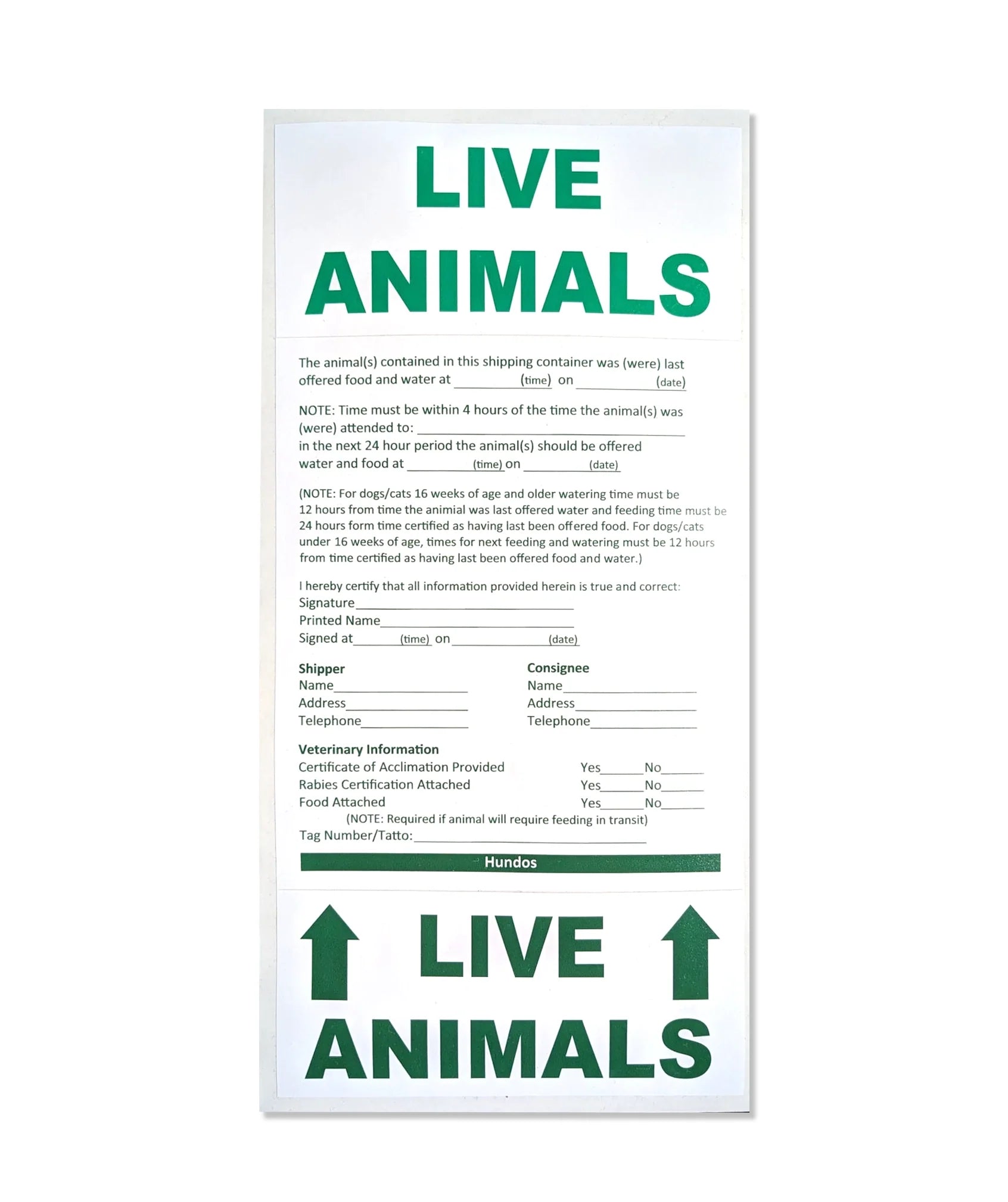 Live Animals Sticker