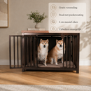 Hondenbench Staal & Massief Eiken – (Demo)